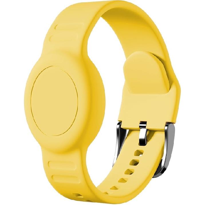 for AirTag Bracelet for Kids, Waterproof Cute Print for Air tag Holder for Kids with Soft Silicone Full Coverage Anti-Lost Hidden for Airtag