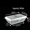 Disposable Rectangular Paper Food Containers with Lids