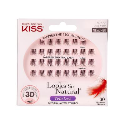 Wimpernbüschel künstlich S/M Sieht so natürlich aus Trio Lash 3D KHLC02 Kiss 1Stk