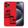 Customizable Embossed Sports Car TPU Case for Black Apple 15 Pro Max - Straight Edge Design