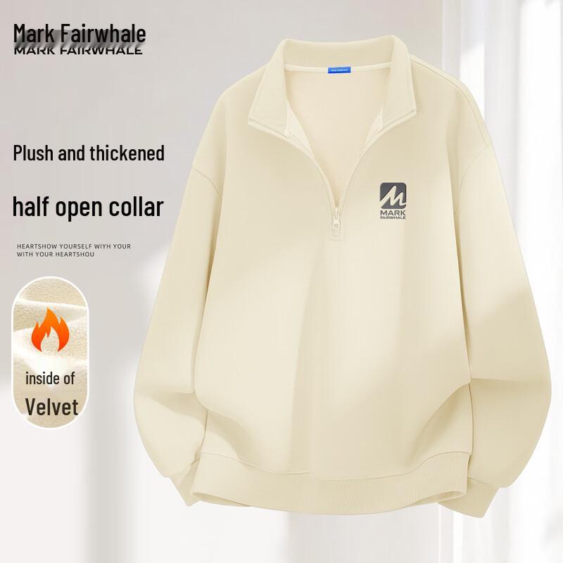 

Mark Fairwhale Men s Fleece-Lined Half-Zip Stand Collar Sweatshirt M
