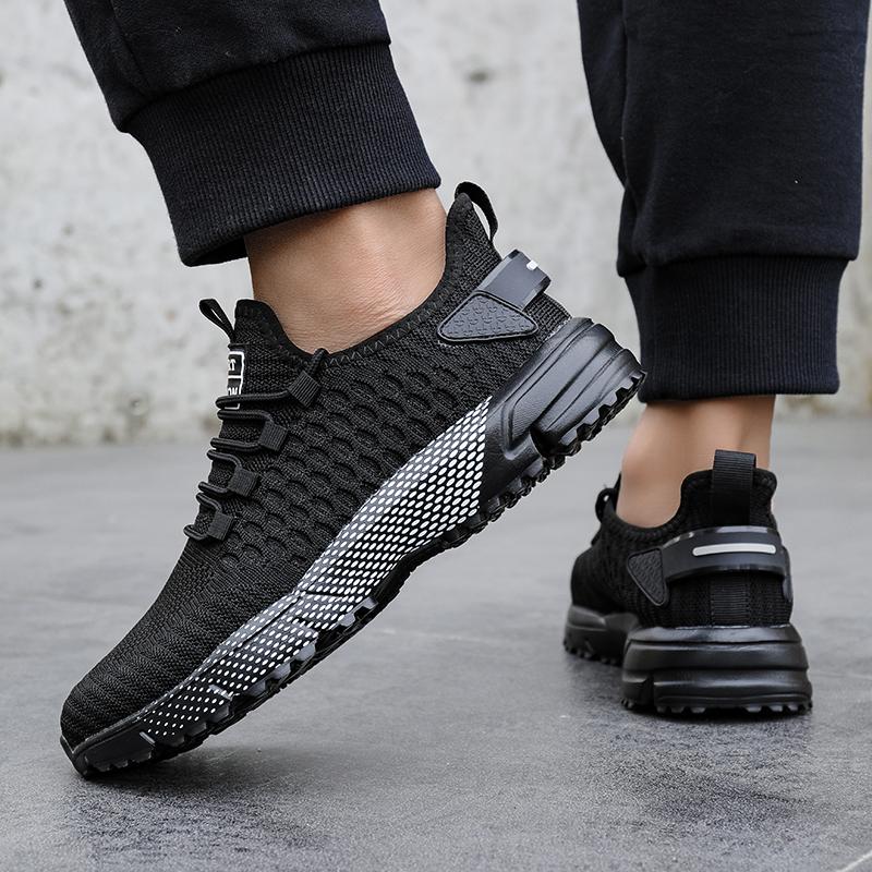 Summer Men's Running Shoes Fashion Mesh Lightweight Arch Support Lace Up Training 2025 New Walking Thick Soled sneaker Shoes