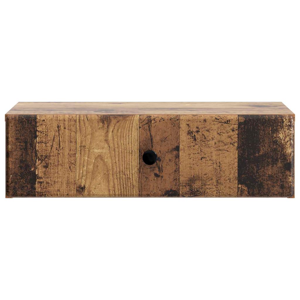 Wall Mounted Side Table Reclaimed Wood Look 59 x 34.5 x 17 cm