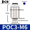 Micro Pneumatic Quick Connector with Internal Hex Thread: POC3/4/6/8-M3/M5/01/02