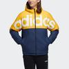 Adidas Neo Reversible Down Jacket With Oversized Logo and Hood Men Outerwear Gold H45285