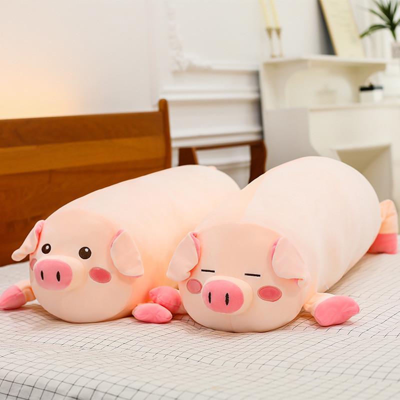Cuscino da Divano a Forma di Maialino Cartone Animato con Cotone PP Peluche Morbido per Bambini e Ragazzi
