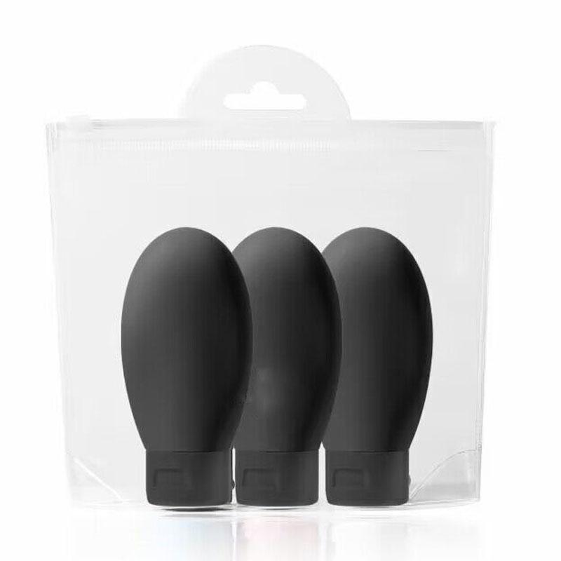 3Pcs Soft Silicone Refillable Bottles Set Lotion Shampoo Squeeze Tube Container Empty Bottle Travel Botttle Beauty Makeup Tools