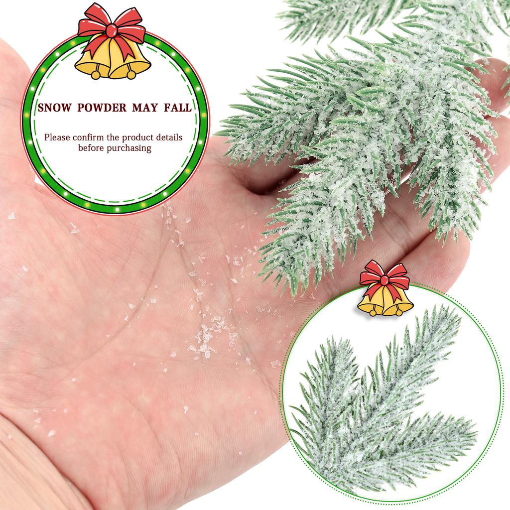Artificial Cedar Pick Faux Cedar Branch Stem Xmas Greenery Pine Pick for Crafts Wreath Holiday Decor