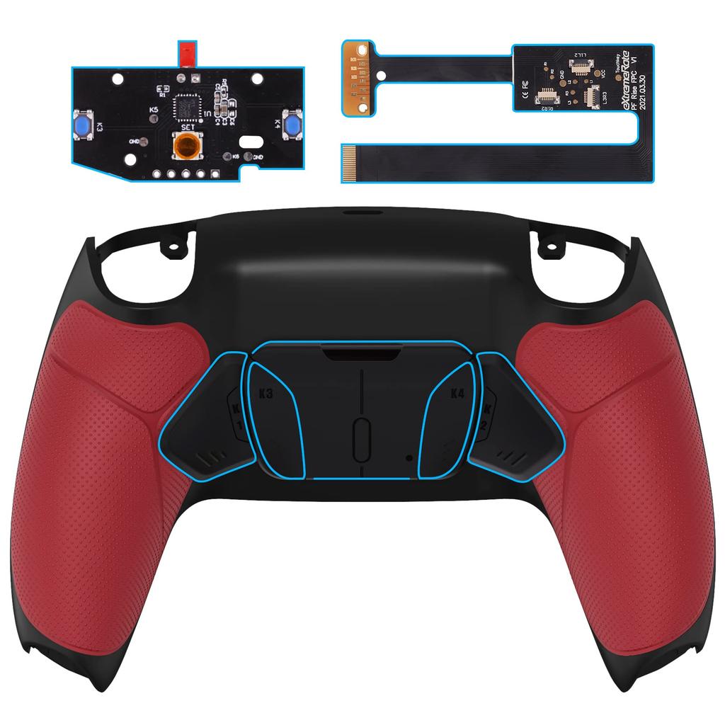 eXtremeRate Programmable Back Paddle Plastic RISE4 Remap Kit Compatible with PS5 Controller Compatible with PS5 Controller with Upgrade Board and