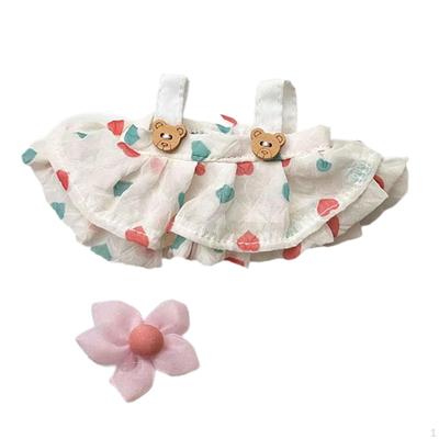 Puppenbekleidungsset für Mini-Puppen mit floralem Kopfschmuck