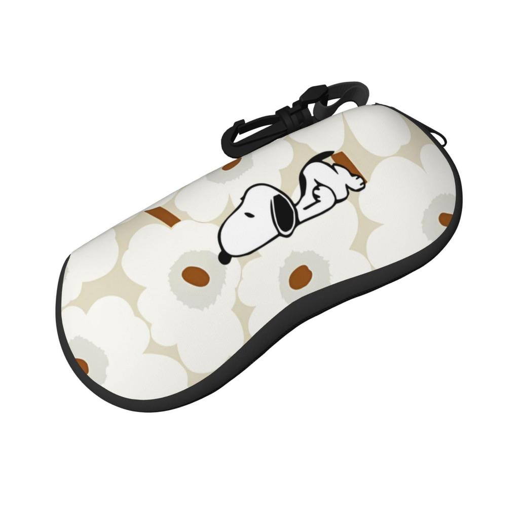 Asamike Okulary Snoopy Okulary Fajne Anime Okulary Unisex Przechowywanie Neopren z Haczykiem na Brelok Torba, Saszetka, Etui, Zamek Błyskawiczny, Stylowe,