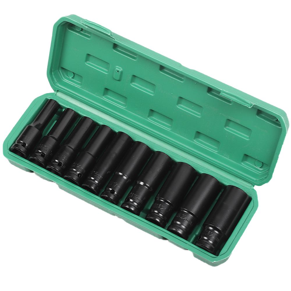 

10Pcs of Extended Socket Head Electric Socket Set Telescopic Socket Head Automotive Maintenance Tool Hexagonal Extension