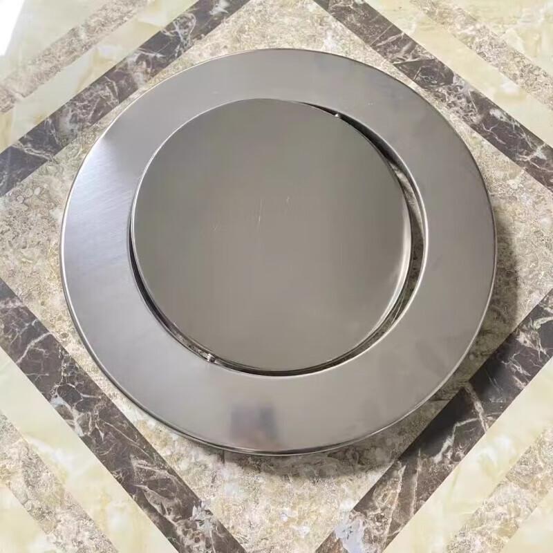 Stainless Steel Round Flip Trash Can Lid