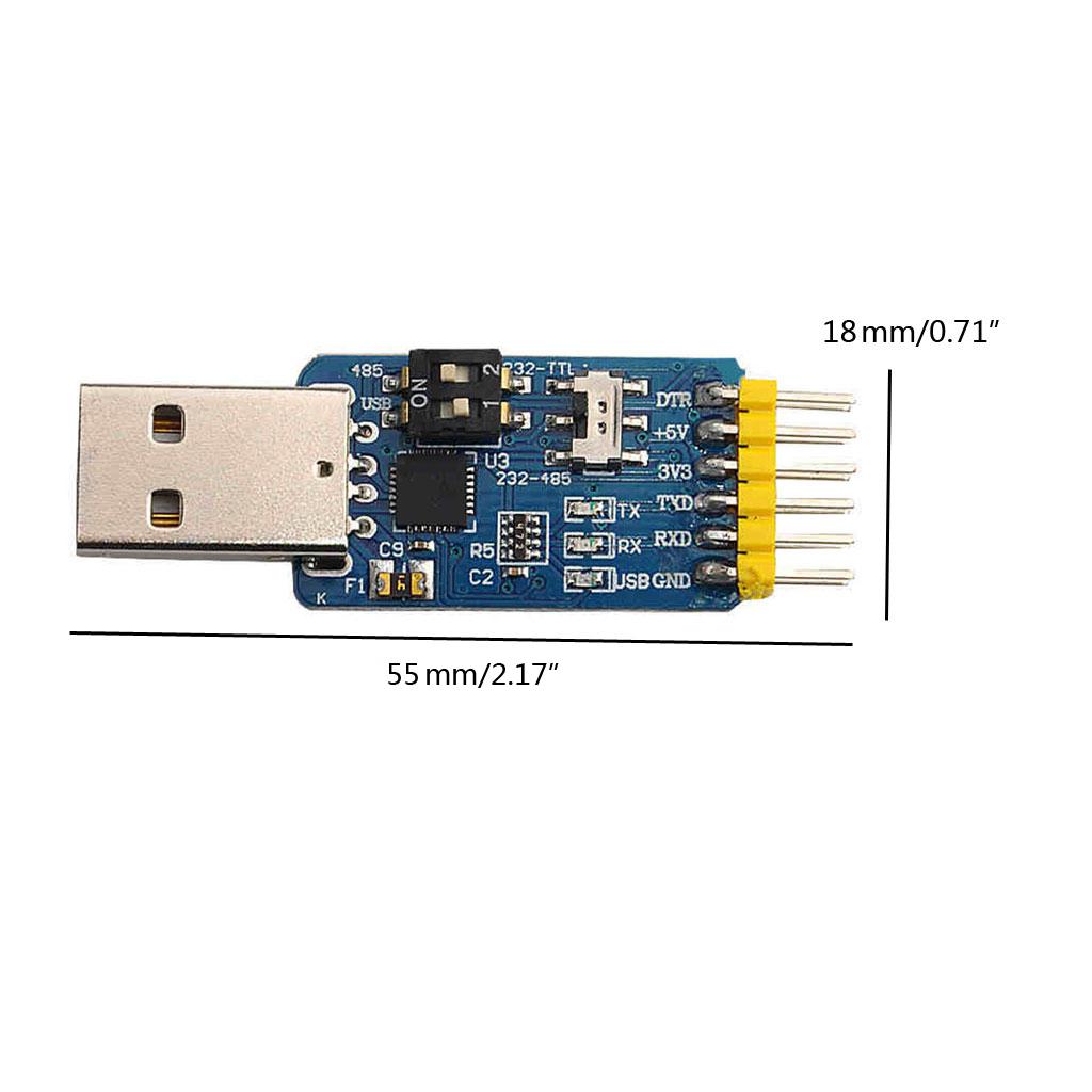 CP2102 USB 2.0 to TTL Level Download Cable to Serial Board Adapter Module 5V 3.3V Debugger TO 485 232 Support Win10