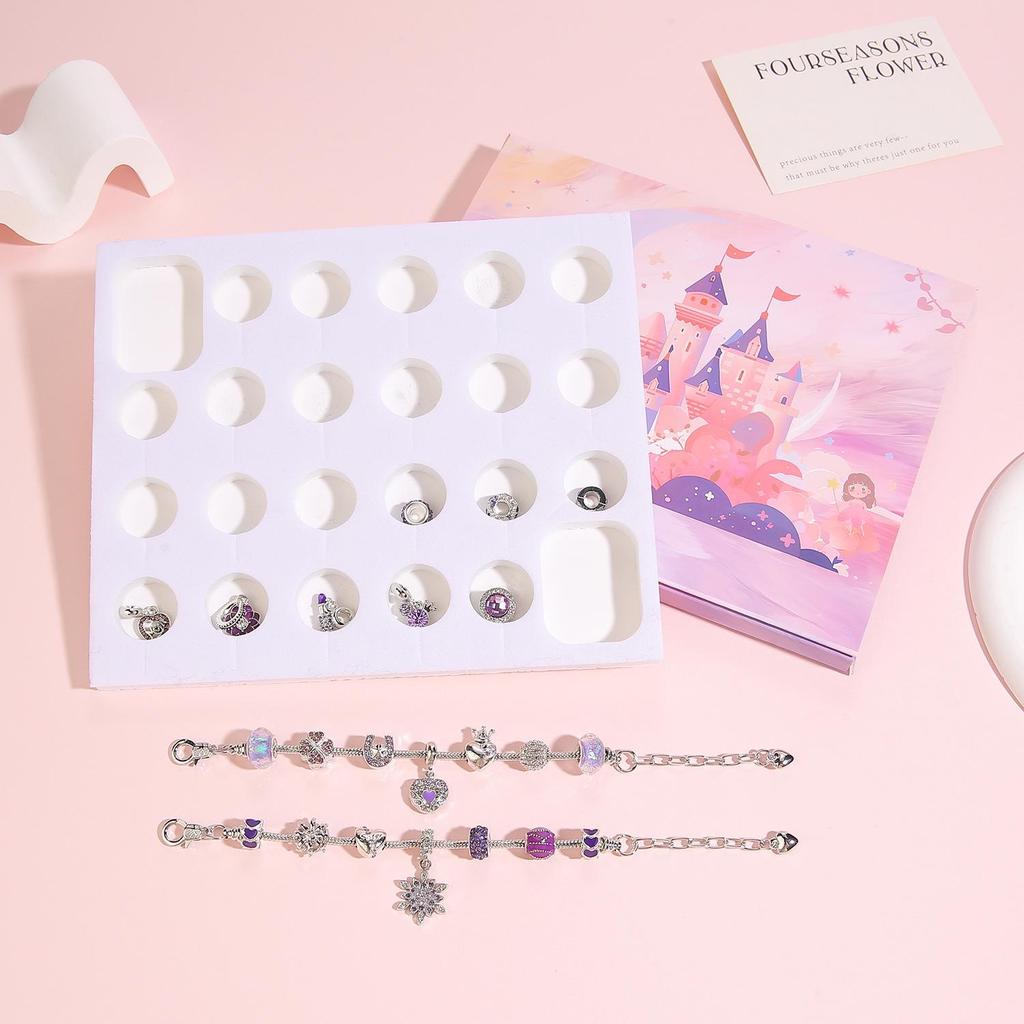 Purple DIY Beading Bracelet Blind Box for Girls: Birthday, Christmas & Valentine's Gift