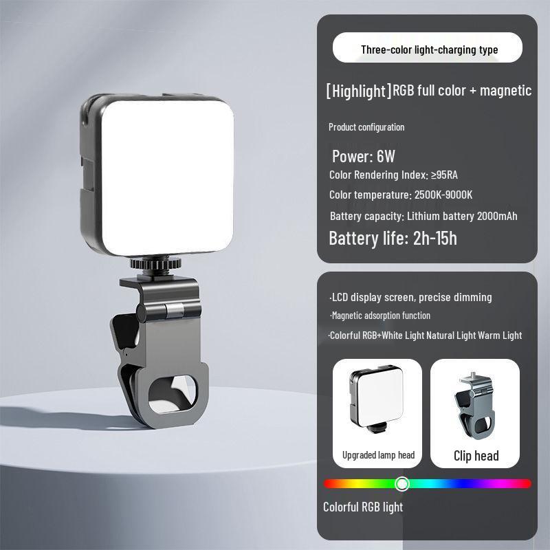 Mini LED Fill Light for Photography & Vlog - Portable DSLR Camera Colored Atmosphere Light