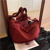 Canvas bag corduroy  new wide shoulder strap messenger bag large capacity commuter dumpling bag single shoulder ins wind