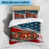 Firefighter Braving Flames 3pcs Bedding,Including 1pc Duvet Cover And 2pcs Pillowcases Perfect for Christmas,Ideal for Bedroom, Dormitory