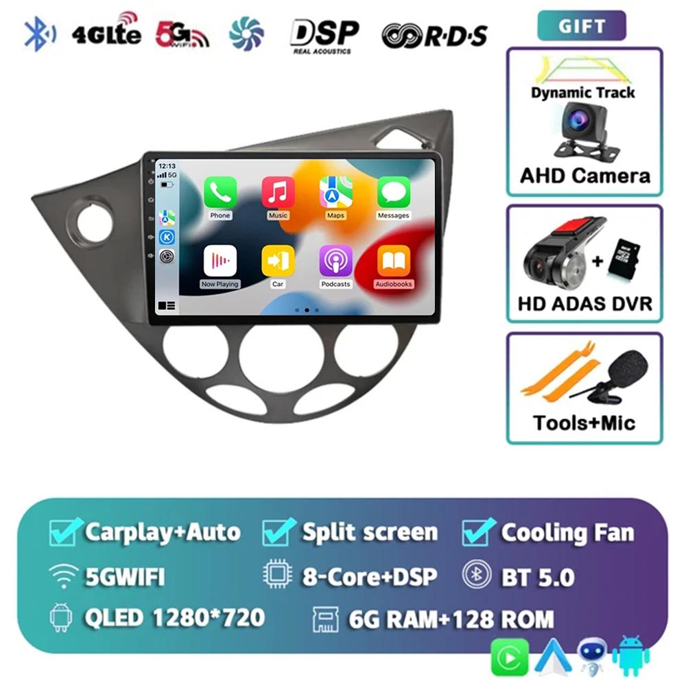 9" Android 14 Car Radio For Ford Fiesta 1995-2001 Focus MK1 1998-2004 2 Din Stereo Multimedia Player Carplay Autoradio Head Unit