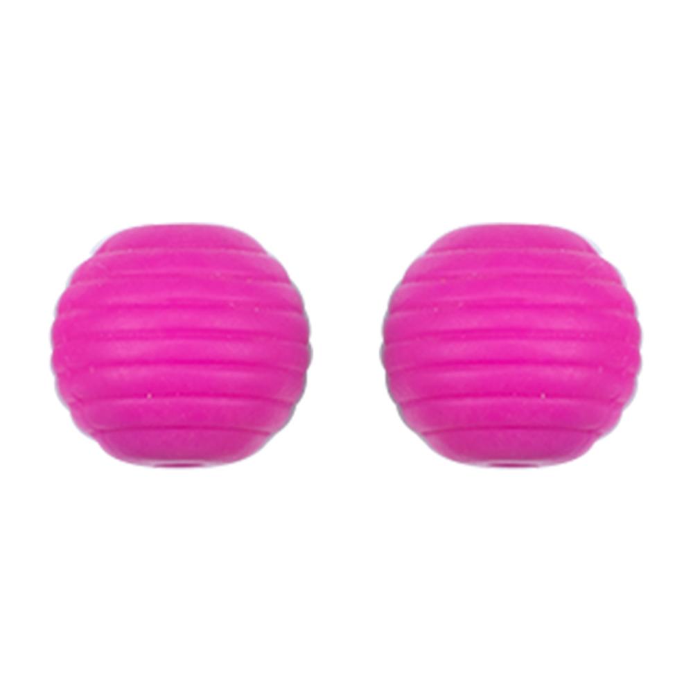 Kovict 25Pcs Threaded Silicone Beads 15mm Round Beehive Spiral Beads DIY Bracelet Necklace Accessories For Jewelry Marking