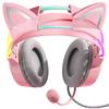 Casque Gaming Filaire ONIKUMA X15 Pro - Oreille de Chat Rose