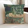 Cute Cat Cushion Cover Printed Decorative Cushion Dakimakura Cover 45x45 50x50 For Home Room Sofa Pillowcase