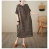 Vintage Flower Literary Knee-length Mid-length Dress Temperament Female