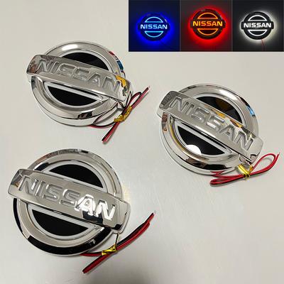 ABE4 Luz LED 5D Emblema de Logo Trasero de Coche 10.6cm 11.7cm Insignia para Sylphy N7 Qashqai Teana Note Navara Juke Patrol X-trail Murano