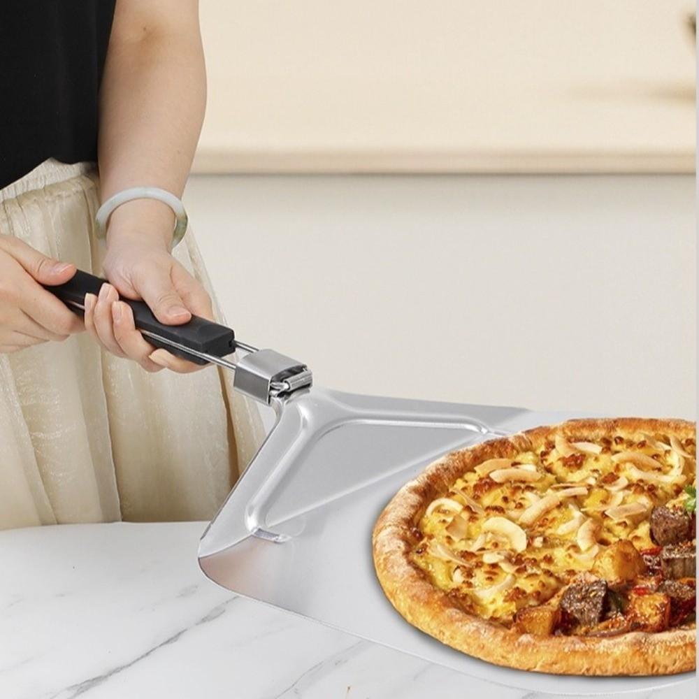 Metal Non-Stick Pizza Shovel Long Handle Pizza Transfer Tray Pizza Peel  Homemade Baking