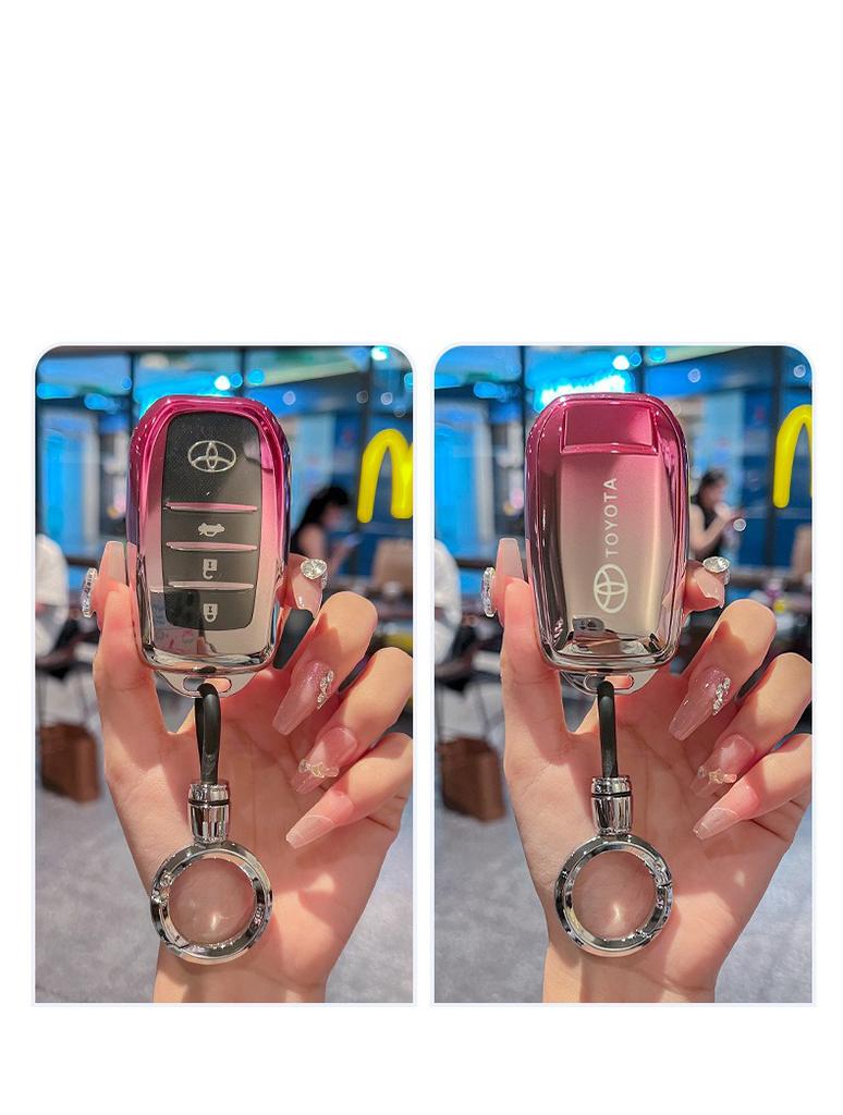 TPU Car Remote Key Case Cover Shell For Toyota CHR Hilux Fortuner Land Cruiser 200 Camry Corolla Crown RAV4 Highland Accessories
