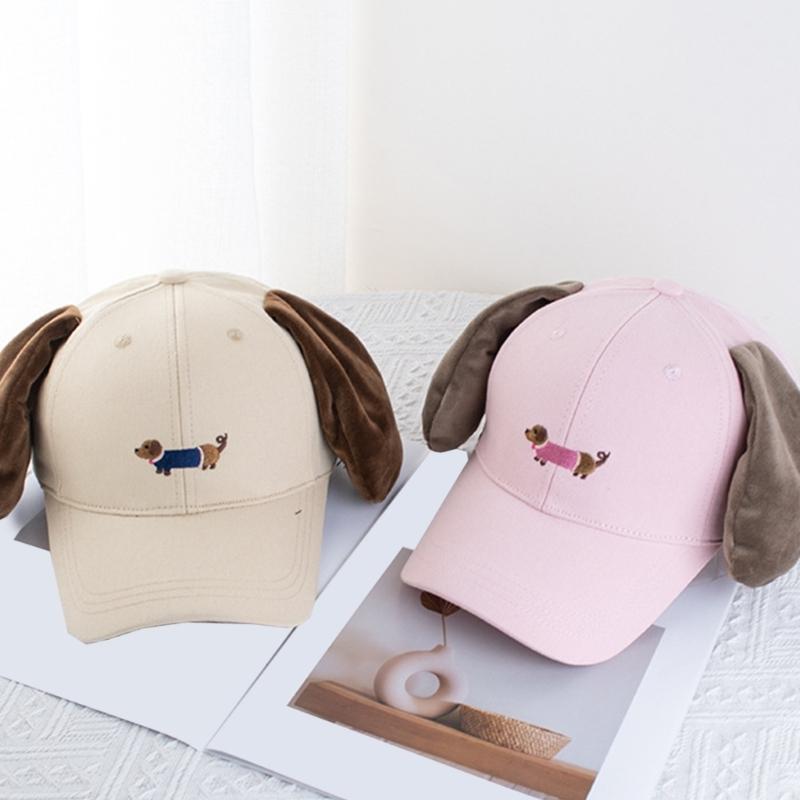Women Baseball Hat Cartoon Lovely Cartoon Fun Dachshund Hat for Idol Concert Shows Embroidery Caps for Adults