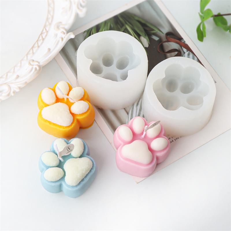 3D Handmade Animal Three Eyes Cat Head Silicone Candle Mold DIY Kitten Dog's head Plaster Crafts Resin Casting Home Decor Gift