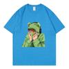 Spring and Summer Unisexs and Unisexs Casual Loose Fitting Tshirt Short Sleeved Cartoon Cute Pet Printed Unisexs Tshirt