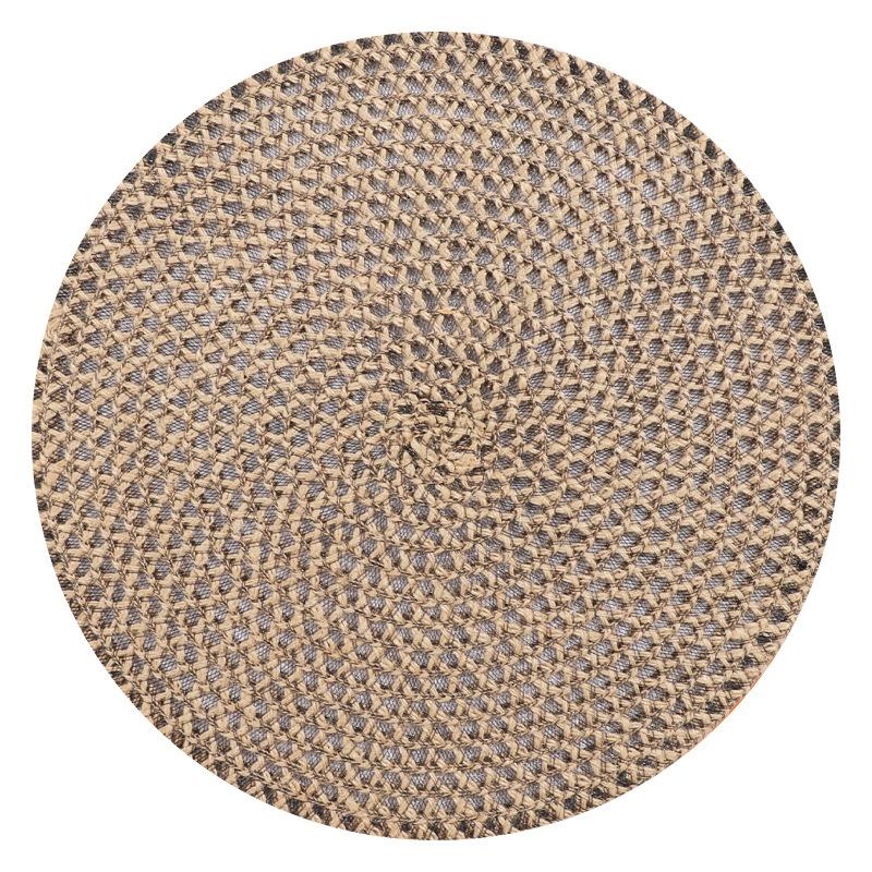 Jute Woven Round Plate Tabletop Heat Insulation Pad, Table Decoration, Western Placemats, Pot Pads, High Temperature Resistant