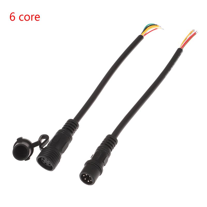 2/3/4/5/6/7/8 Pin Industrial Male And Female Socket Plug Circular Power Connector Waterproof Plug Outlet With Dust Cover Black