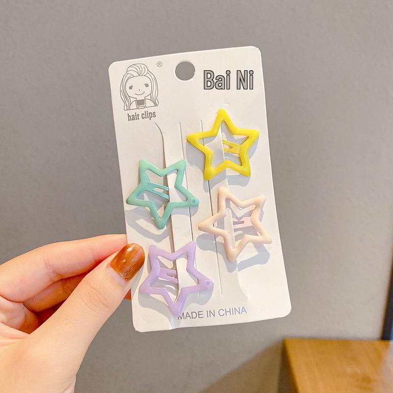 

Dopamine Powder Purple Star Heart Hair Clip - Cute BB Hairpins for Women & Kids