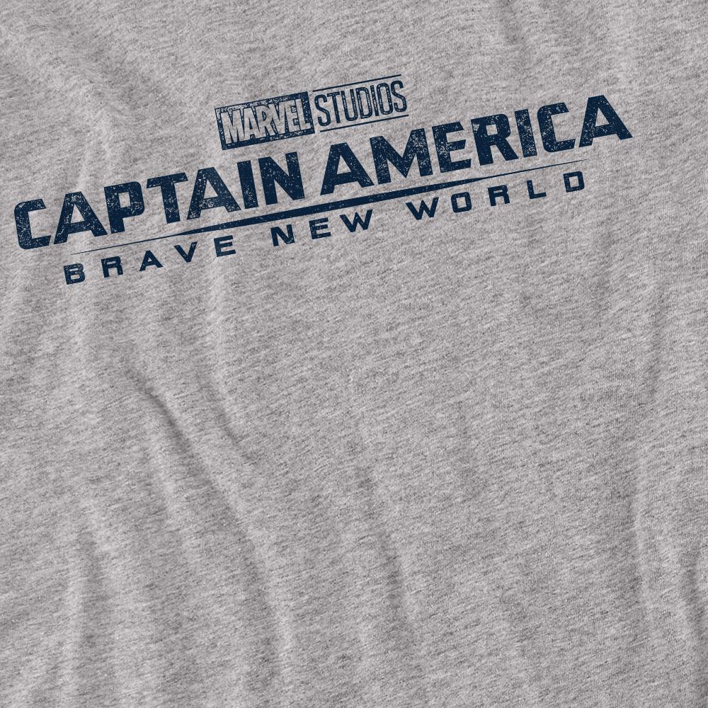 Captain America: Brave New World Unisex Adult Distressed Logo T-Shirt