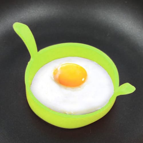 Krujecnt Silicone Egg Mold, Fried Egg Cooker Ring, Reusable Egg Shaper, Round Non-Stick Food-Grade Silicone Griddle Cooking Shaper for Breakfast Sandw