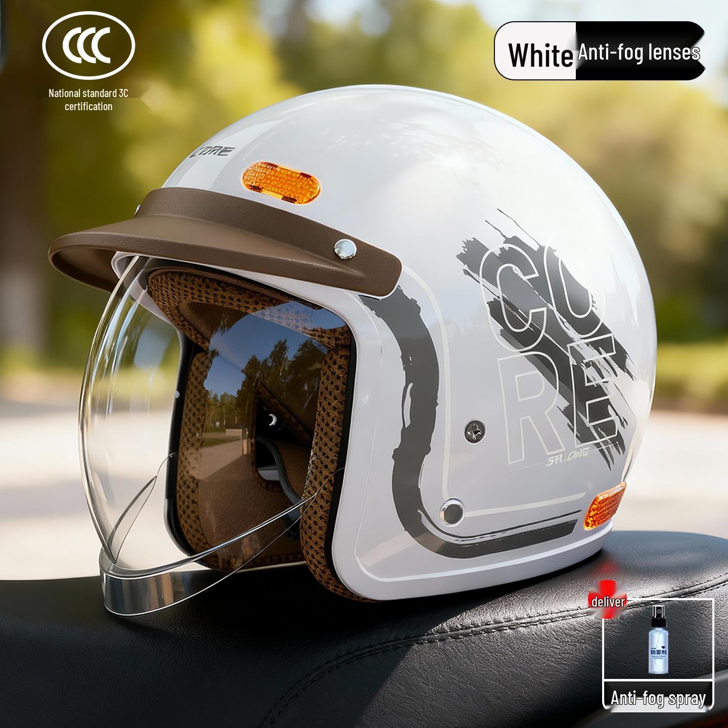 Сертифицированный 3C Электрический Велосипедный и Самокатный Шлем с Козырьком - Всесезонный, Ветрозащитный Полушлем. Adult (55-61cm)