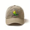 Berretto da Baseball Colorato Pappagallino Pappagallo Cotone Lavato Vintage Regolabile Streetwear per Amanti degli Animali