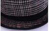 Manneri Pork Pie Large Size 62cm Various Options Men's Hat, (XL), (Glen Check, Red)