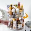 Transparent Kitchen Turntable Spice Organizer Rotatable Pantry Food Storage Container for Kitchen Cabinets