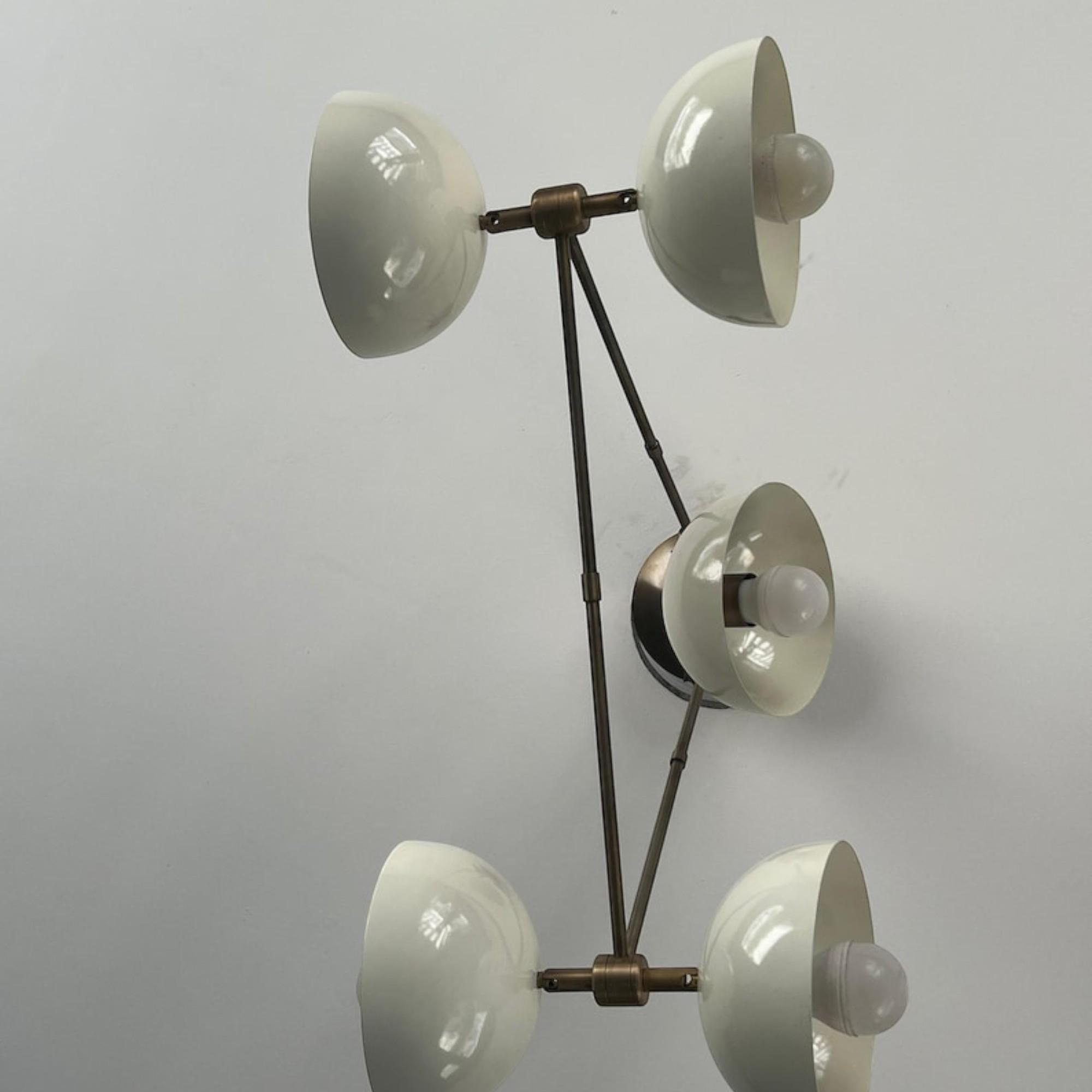 

Люстра Sputnik White Shades - Итальянский потолочный светильник середины века - Уникальное освещение для спальни и кухни, Современный домашний декор