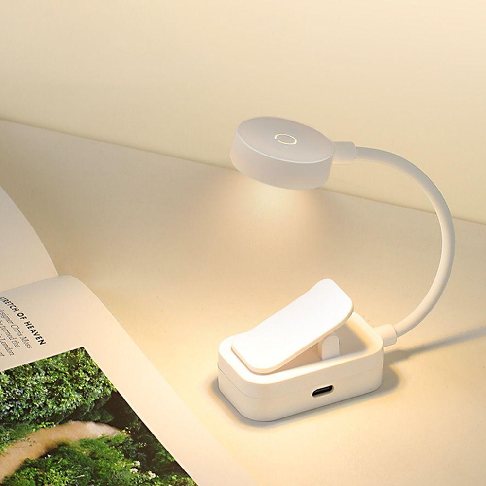 Mini LED Book Clip Lights Stepless Dimmable Reading Lamp with Clip Bedroom Table Lamp  Learning