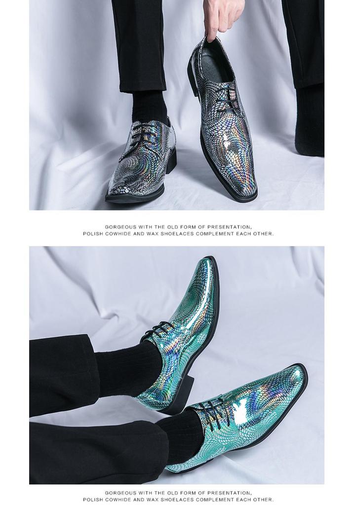Men's Plus Size Pointed Toe Leather Shoes - Fashionable, Trendy & Casual Groom's Shoes