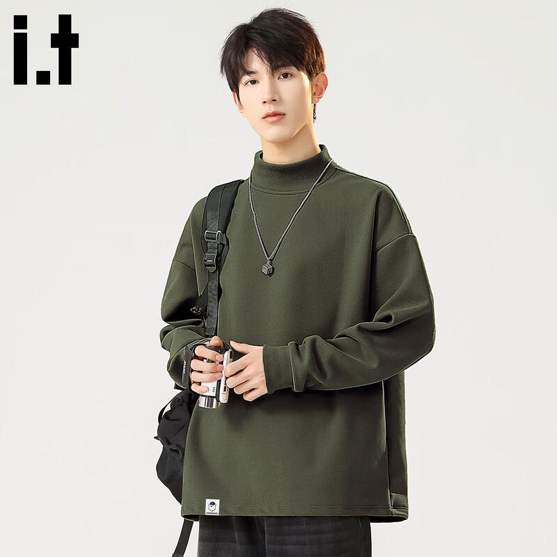 CHOCOOLATEit Men s Retro Heavyweight Loose Mock Neck Sweatshirt L