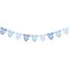 Blue Gingham Baby Shower Banner, 9 Pieces Baby Blue Babysuit Garland Banner for It's a Boy Baby Shower Decoration