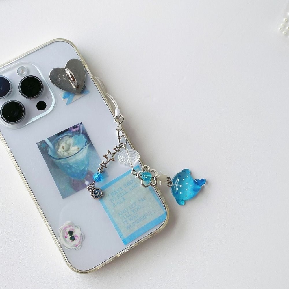 Y2k Unique Shark Phone Charm Marine Animal Phone Lanyard Backpack Mobile Phone Chain Bag Pendant