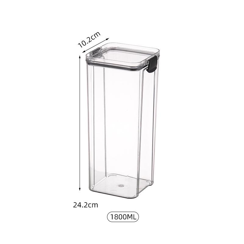 Five Grains Kitchen Airtight Square Spice Jar - Moisture-Proof Food Storage Container