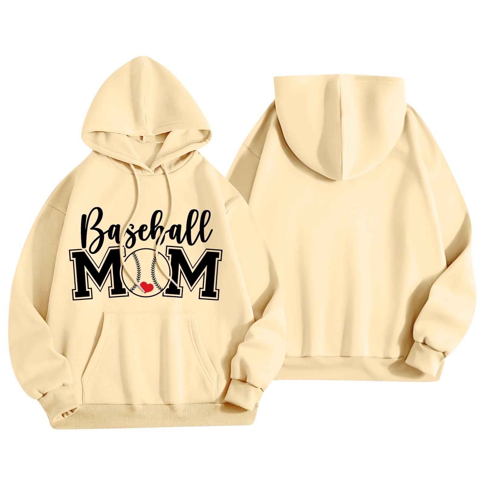 

Женская модная легкая толстовка с длинными рукавами и карманами с принтом бейсбола XXXL жёлтый